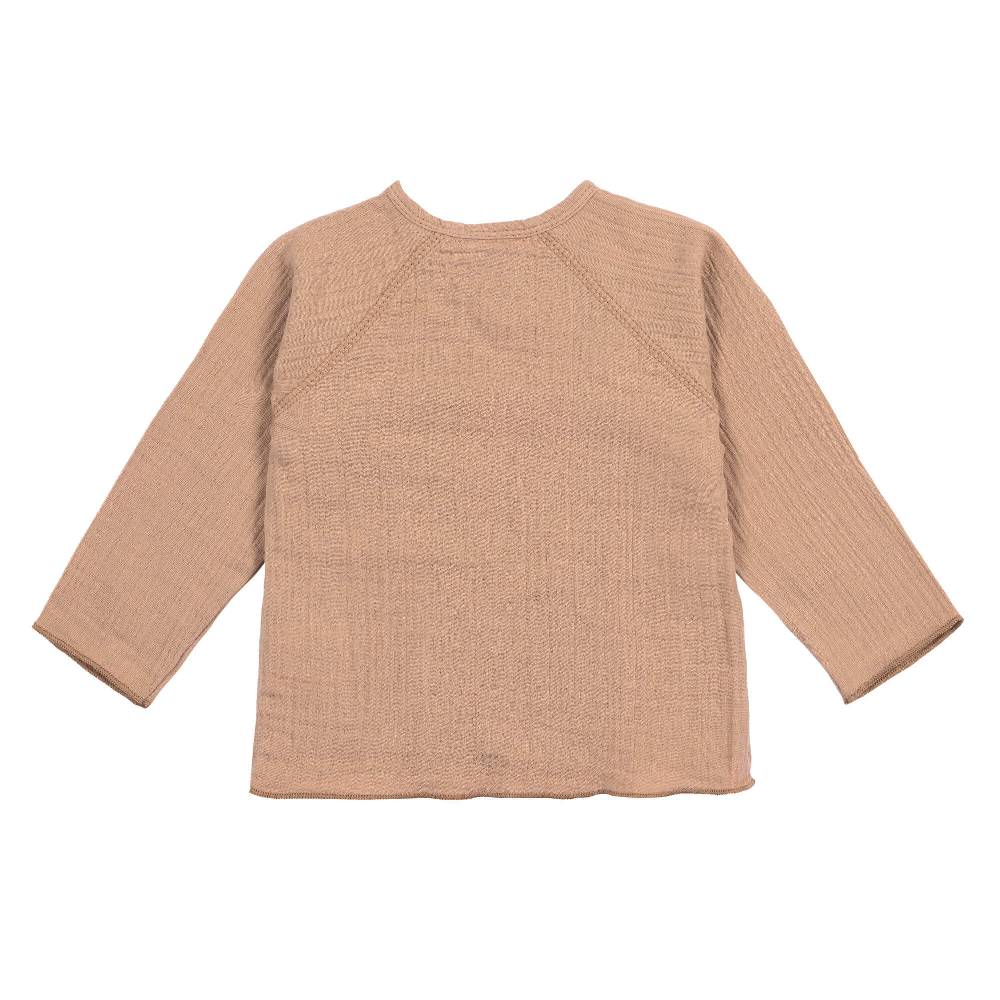 Lässig Musselin Wickelshirt - Bio Baumwolle, Orange Exklusivangebot