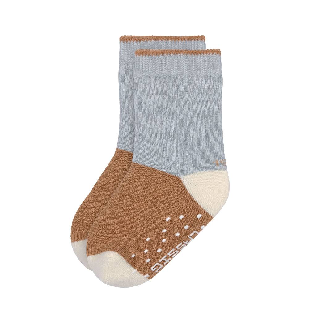 Lässig Kinder Antirutsch-Socken (2er-Set), Hellblau Karamell Heißer Verkauf