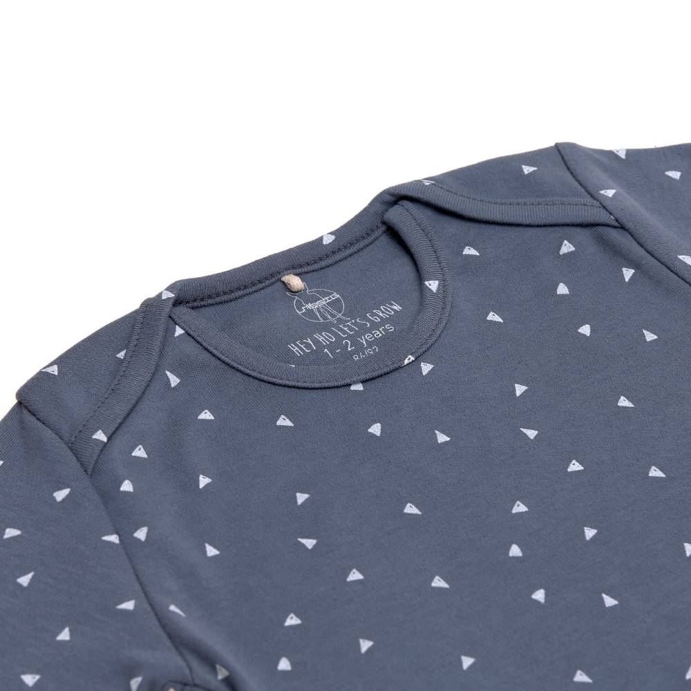 Lässig Baby Body kurzarm - Bio Baumwolle, Dreiecke, Blau Neuheiten