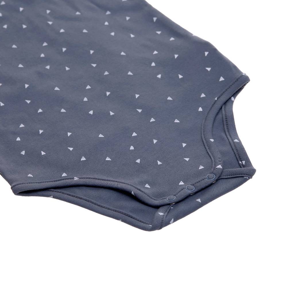 Lässig Baby Body kurzarm - Bio Baumwolle, Dreiecke, Blau Neuheiten