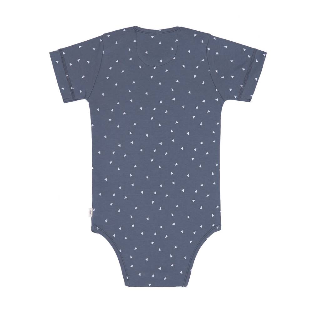 Lässig Baby Body kurzarm - Bio Baumwolle, Dreiecke, Blau Neuheiten