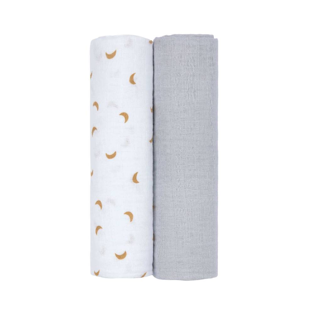 Lässig Mulltücher (2 Stk) - Swaddle & Burp Blanket XL, Adventure Traktor Kauf eins, bekomm eins gratis