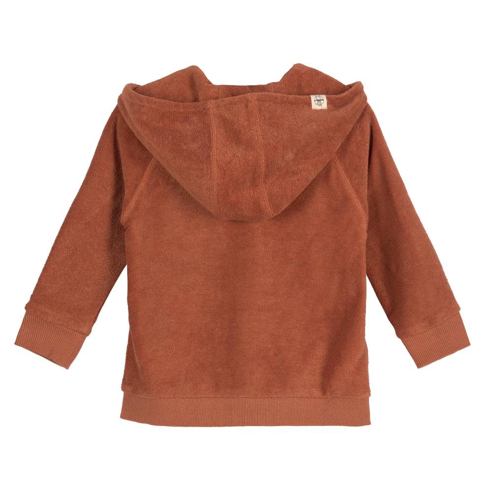 Lässig Frottee Jacke Kinder, Rostrot Letzte 3 Tage