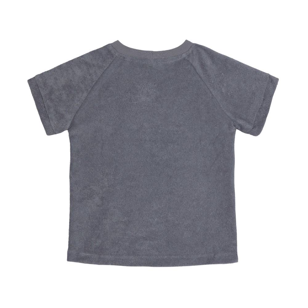 Lässig Frottee T-Shirt Kinder, Anthrazit Discount Store für neue Produkte