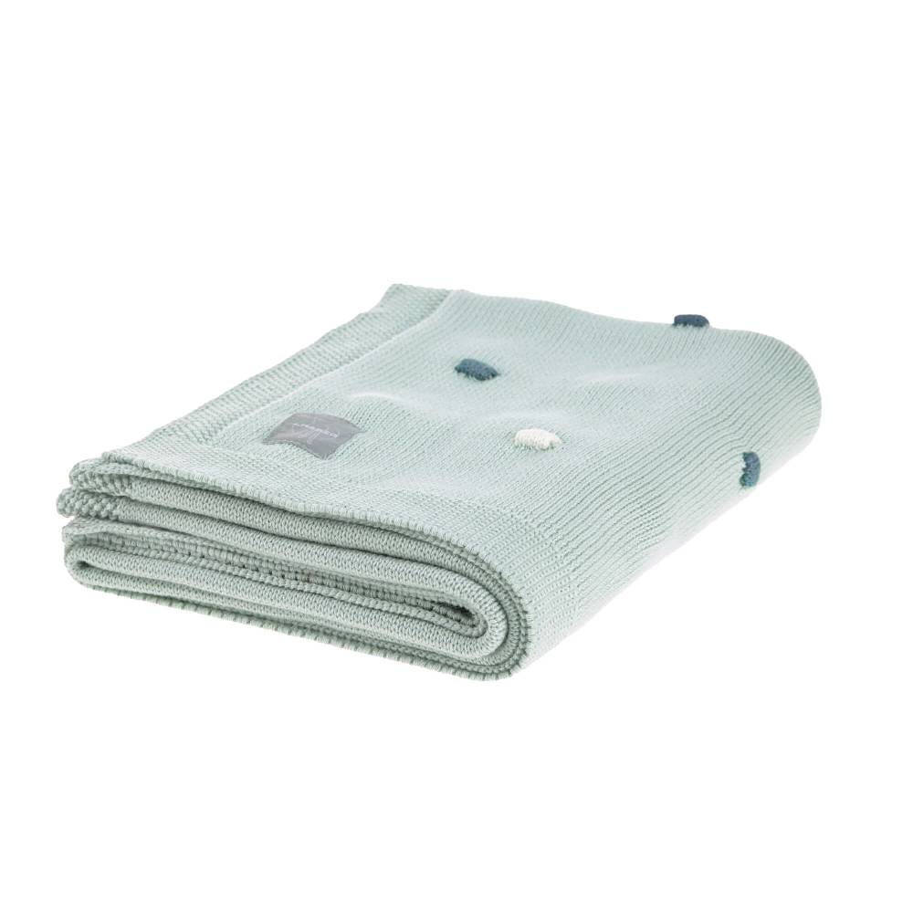 Lässig Babydecke - Bio Baumwolle, Dots, Light Mint 50% Rabatt mit kostenlosem Versand