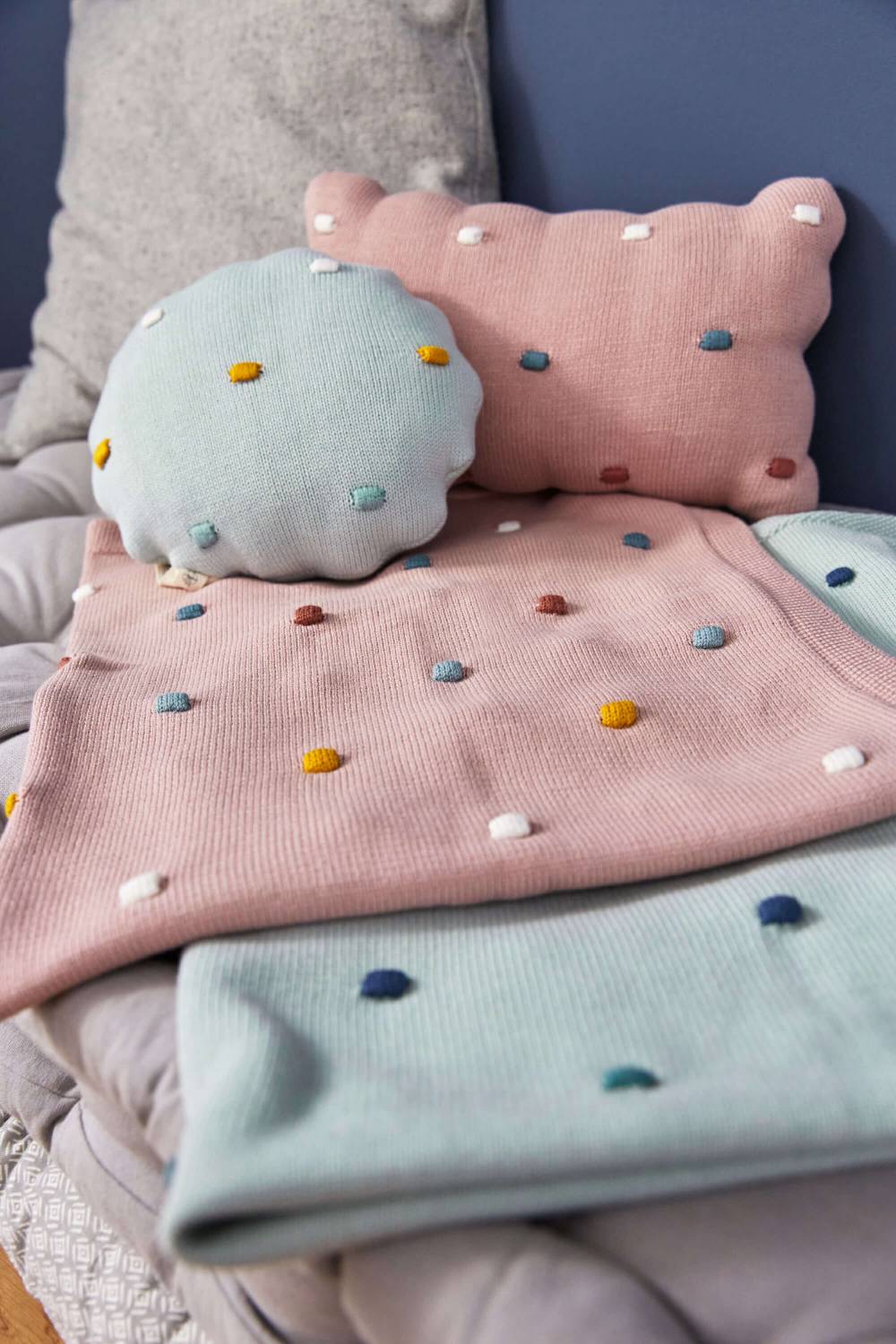 Lässig Babydecke - Bio Baumwolle, Dots, Light Mint 50% Rabatt mit kostenlosem Versand