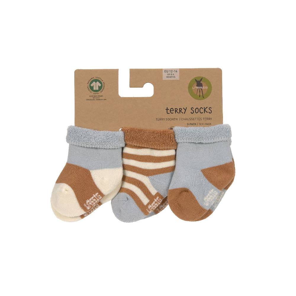 Lässig Frottee Socken Kinder (3er Set), Hellblau Karamell Clearance-Verkauf