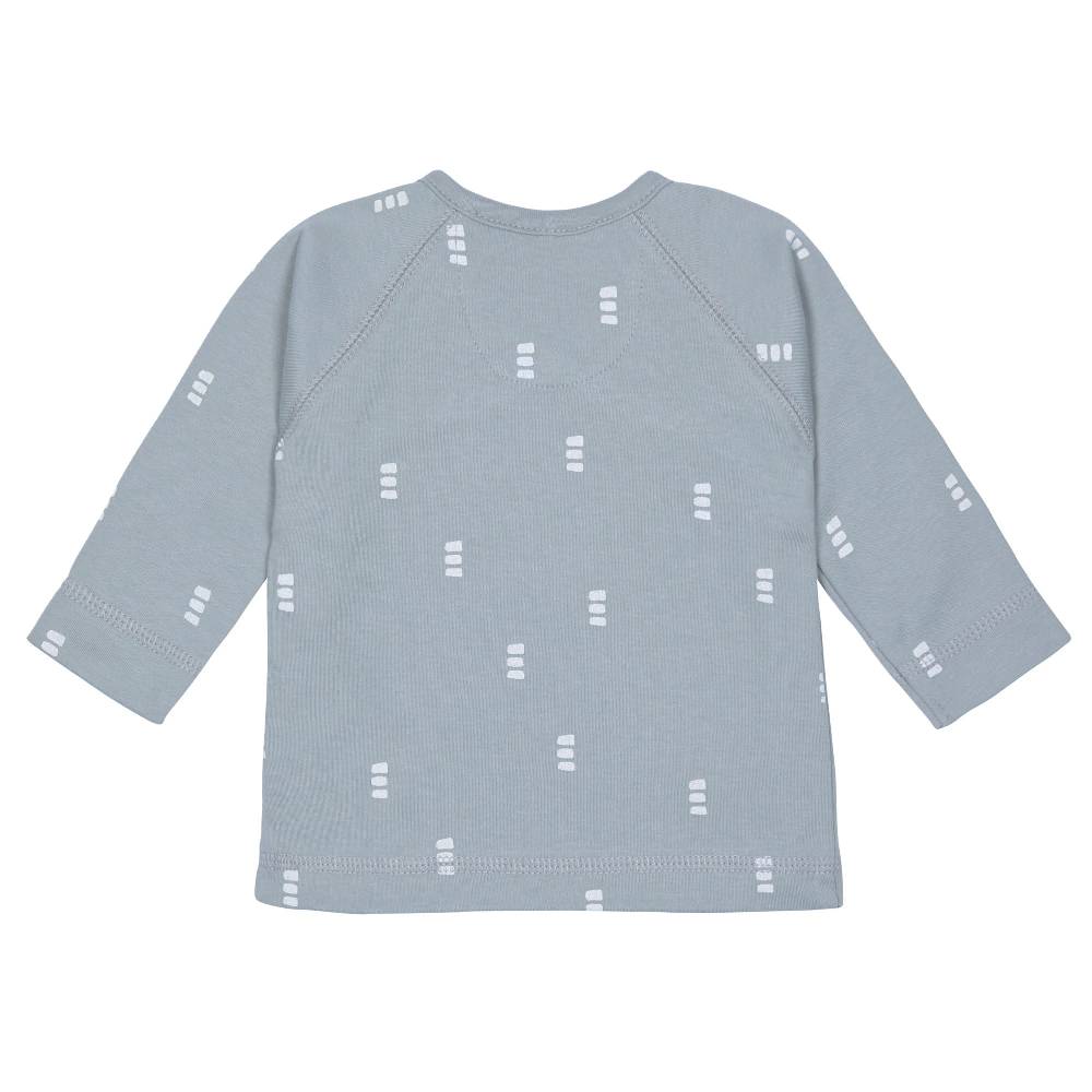 Lässig Baby Wickelshirt - Bio Baumwolle, Blocks, Hellblau Auslauf