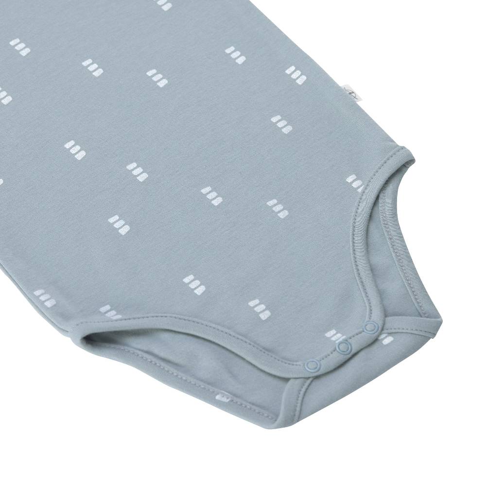 Lässig Baby Body langarm - Bio Baumwolle, Blocks, Hellblau Fabrikpreis