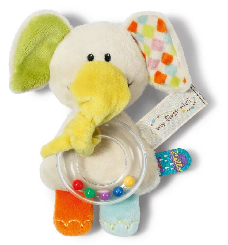 NICI Kuscheltier Elefant Dundi mit Ringrassel Zeitlich begrenztes Angebot