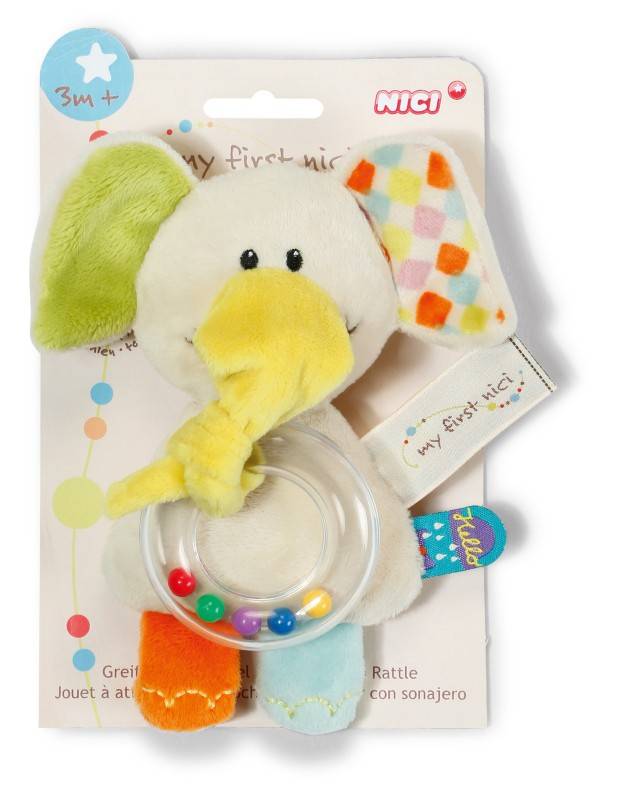 NICI Kuscheltier Elefant Dundi mit Ringrassel Zeitlich begrenztes Angebot