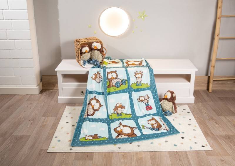 NICI Plüschdecke Eule Oscar Begrenzte Freigabe