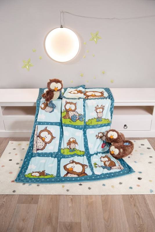 NICI Plüschdecke Eule Oscar Begrenzte Freigabe