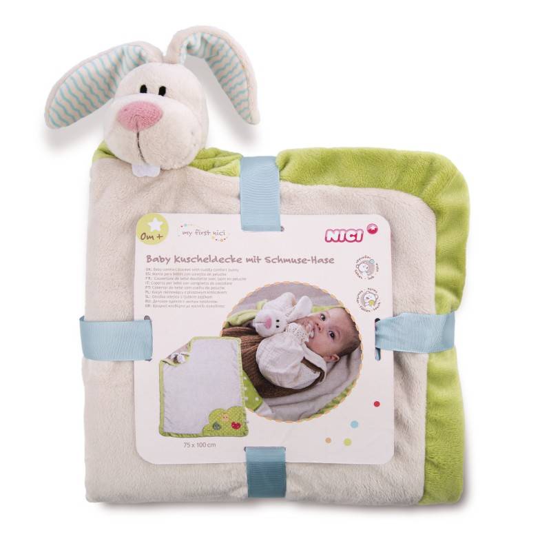 NICI Baby Kuscheldecke mit Schmuse-Hase Lagerräumung
