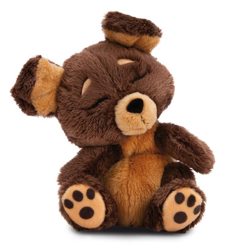 NICI Kuscheltier Sleeping Pets brauner Hund 12cm im grünen Körbchen NICI GREEN Neuheiten