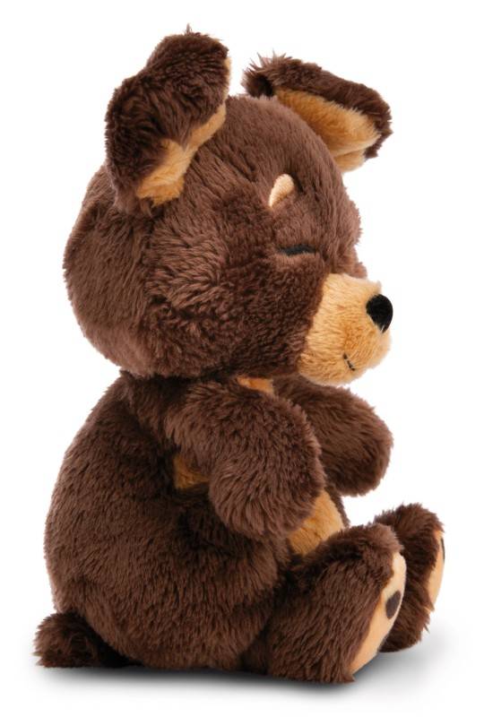 NICI Kuscheltier Sleeping Pets brauner Hund 12cm im grünen Körbchen NICI GREEN Neuheiten