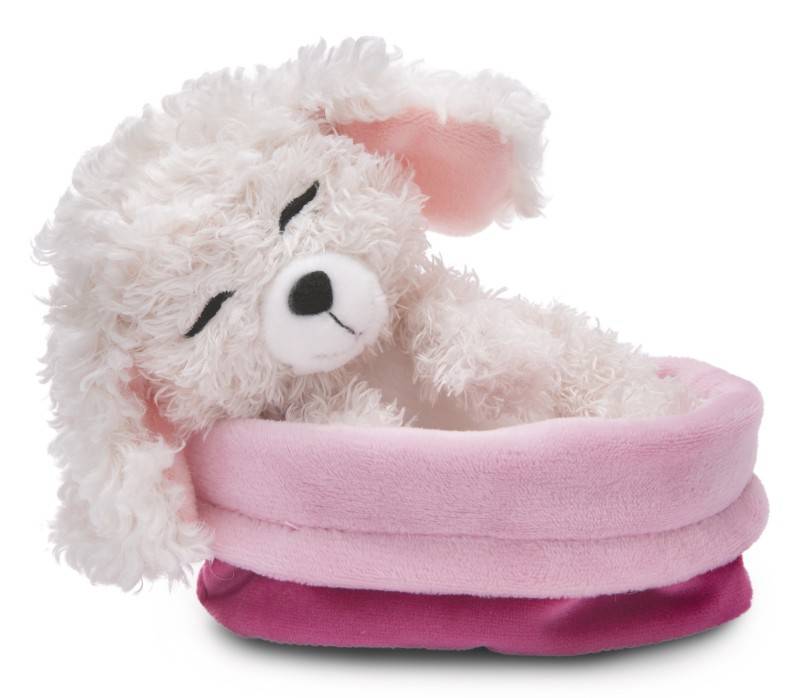 NICI Kuscheltier Sleeping Pets weißer Pudel 12cm im Körbchen NICI GREEN Bestseller