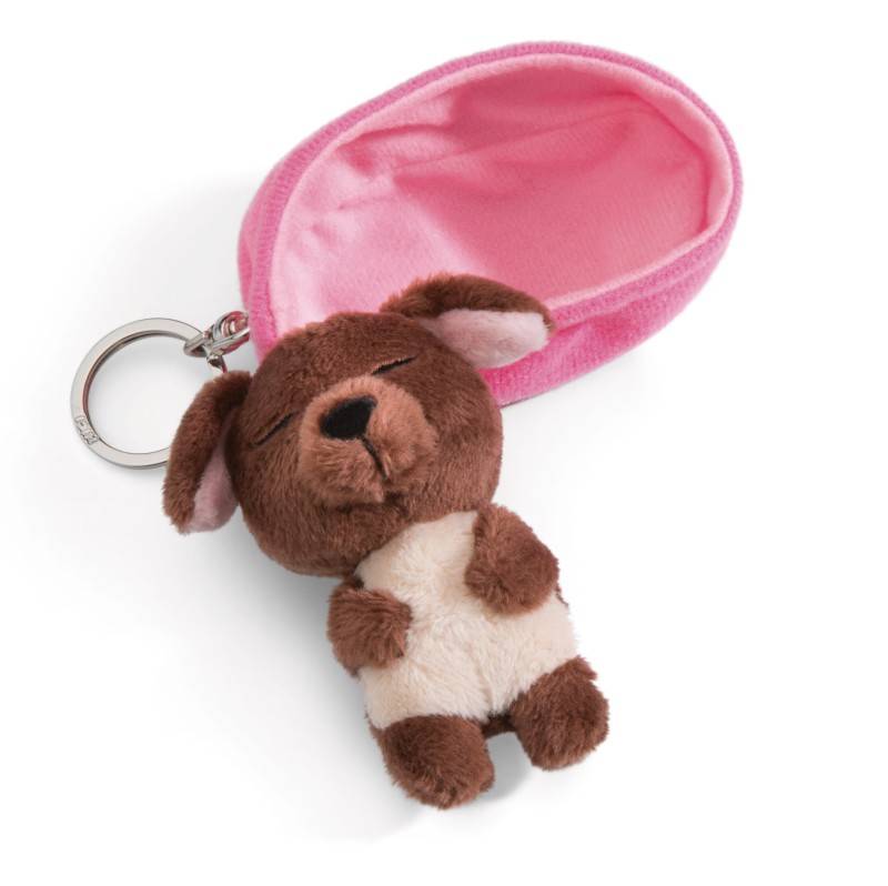 NICI Schlüsselanhänger Sleeping Pets Hund braun Tiefpreis