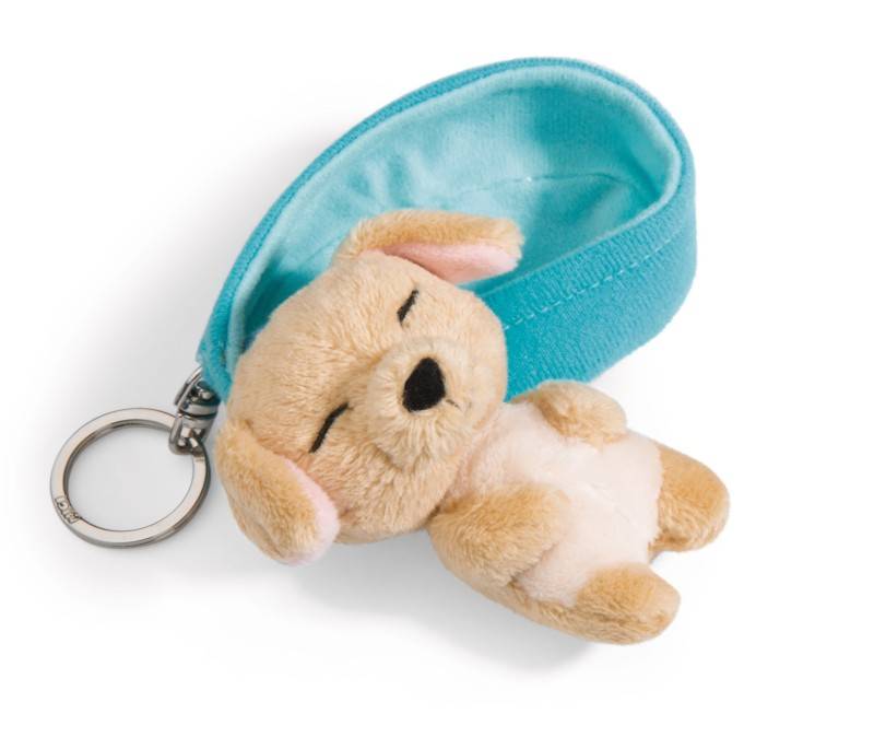 NICI Schlüsselanhänger Sleeping Pets Hund karamell Kostenlose Rückgabe