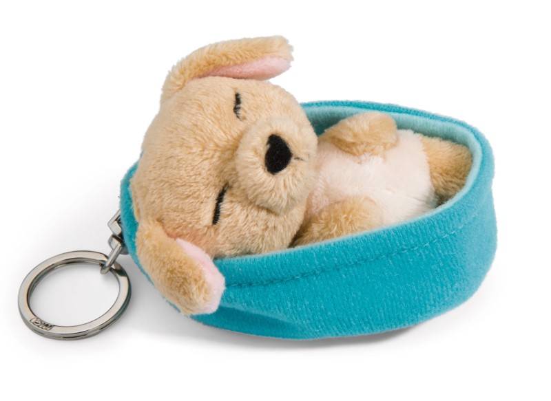 NICI Schlüsselanhänger Sleeping Pets Hund karamell Kostenlose Rückgabe