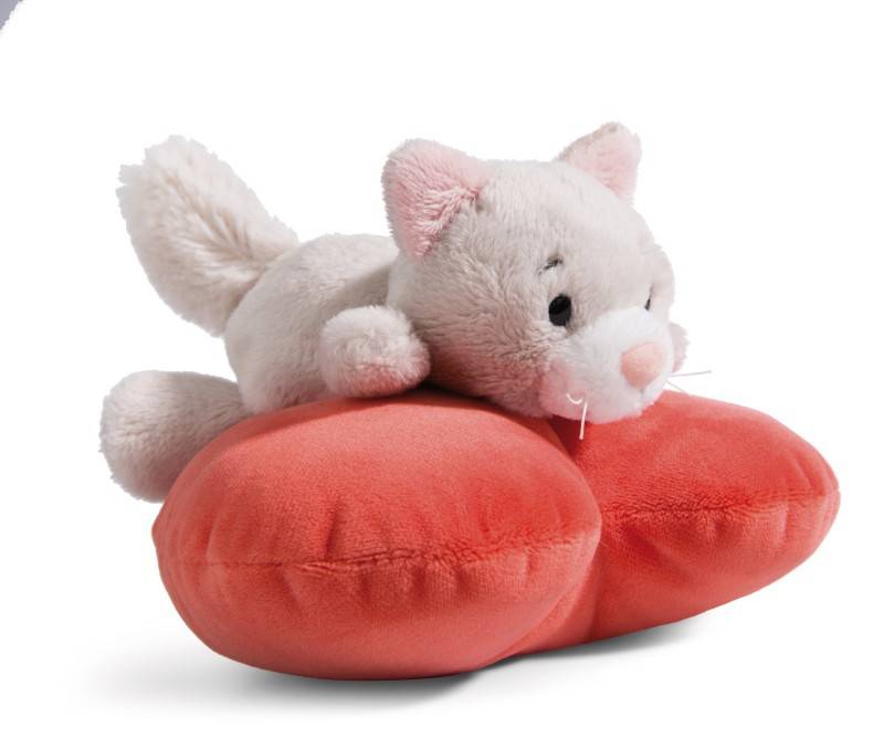 NICI Kuscheltier Love Katze auf Herz liegend NICI GREEN Rabatte dieses Monats