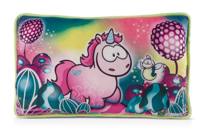 NICI Rechteckiges Kissen Einhorn Midnight Floral NICI GREEN 50% Rabatt mit kostenlosem Versand