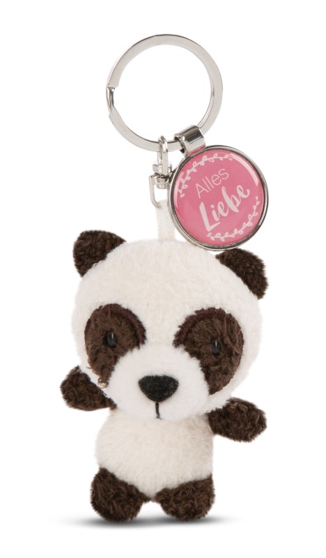 NICI Schlüsselanhänger Panda mit Anhänger 'Alles Liebe' Kostenloser Versand