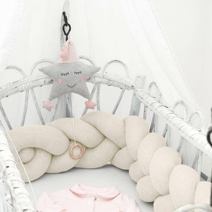 Nordic Coast Company Bettschlange geflochten Natur Strick XL Bestseller