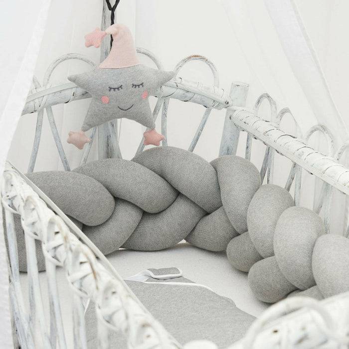 Nordic Coast Company Bettschlange geflochten Grau Strick XL Kauf eins, bekomm eins gratis