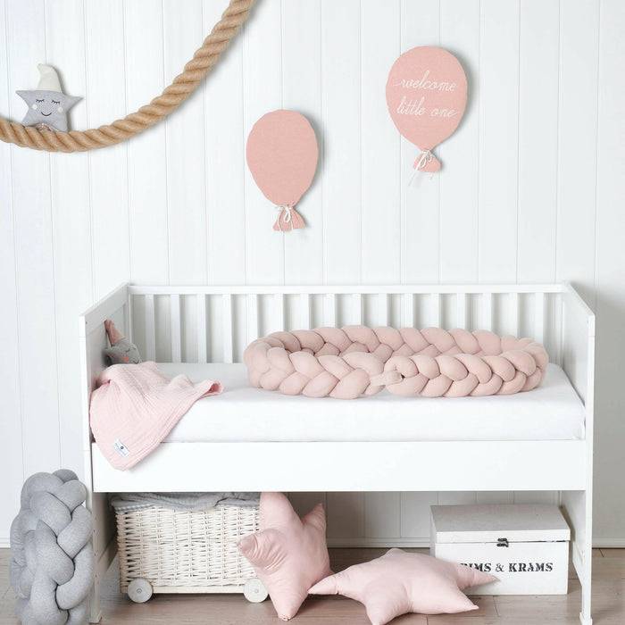 Nordic Coast Company Bettschlange geflochten Rosa Strick - Blush Tägliche Deals