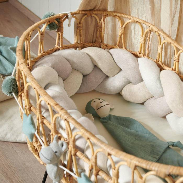 Nordic Coast Company Bettschlange geflochten Trio Beige Sand Natur XL Kostenlose Rückgabe