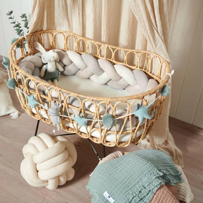 Nordic Coast Company Bettschlange geflochten Trio Beige Sand Natur Vierteljährliche Förderung