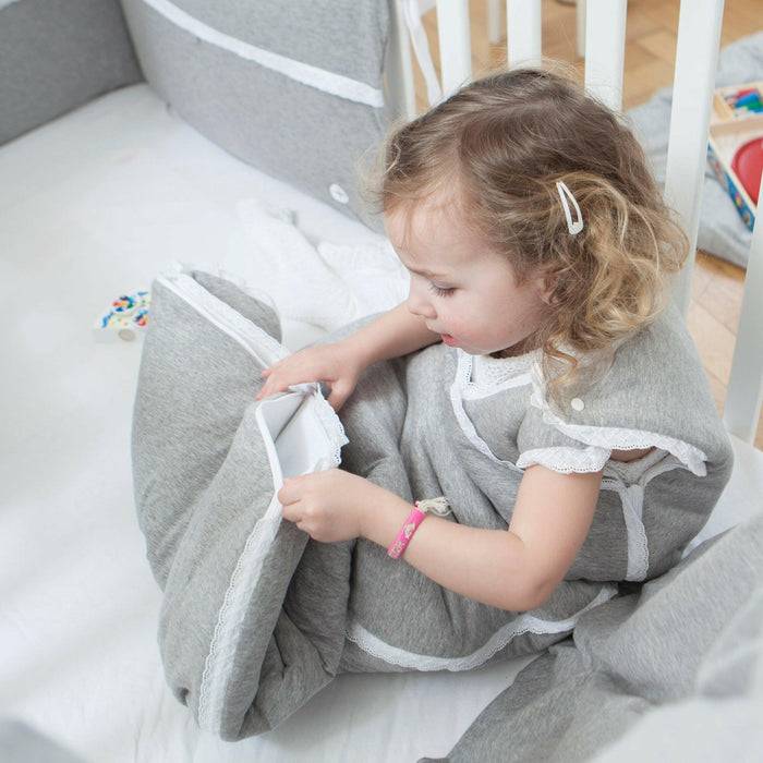 Nordic Coast Company Baby Schlafsack Grau Spitze Super Rabatt