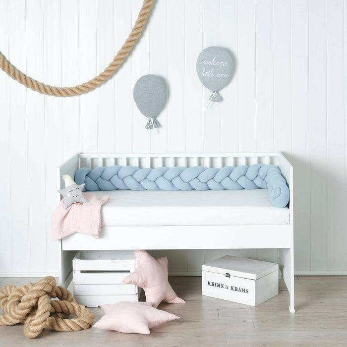 Nordic Coast Company Bettschlange geflochten Hellblau Jersey Riesige Rabatte