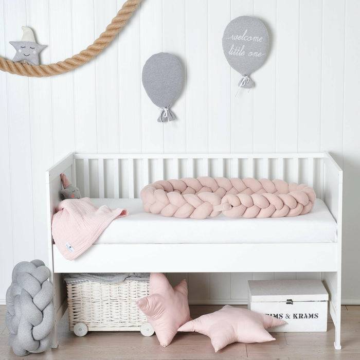 Nordic Coast Company Bettschlange geflochten Rosa Strick schmal Auslauf