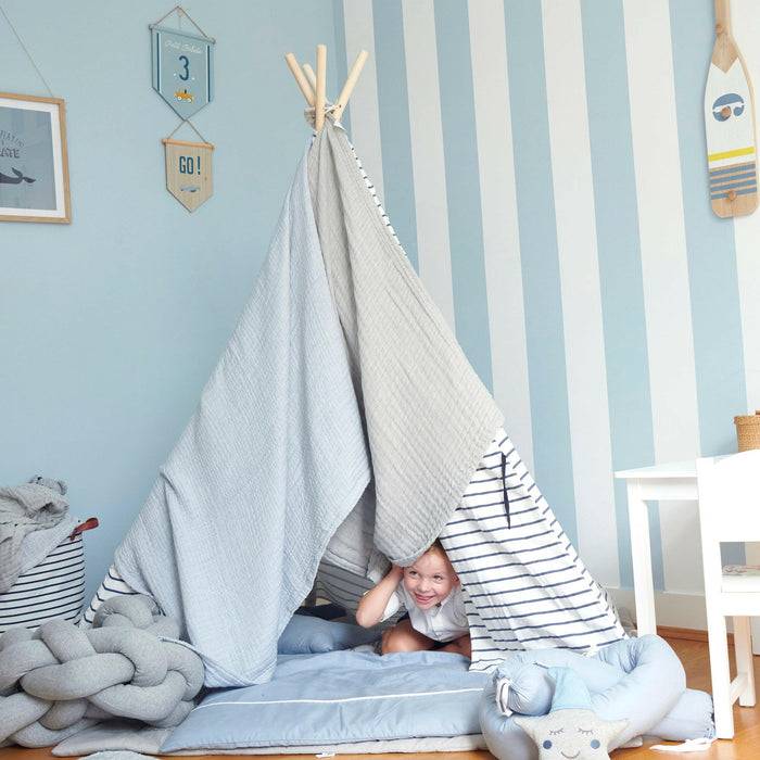 Nordic Coast Company Musselin Decke Grau Large Fabrikverkauf