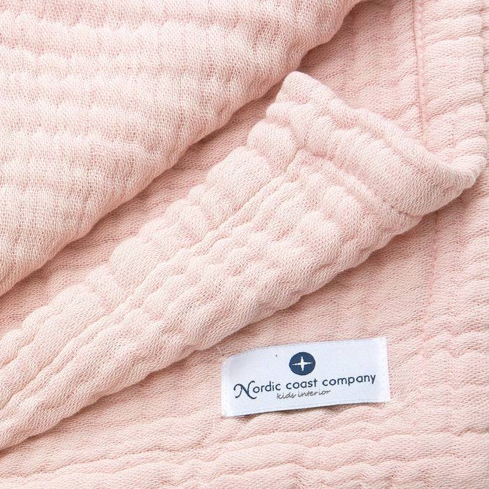 Nordic Coast Company Musselin Decke Rosa Large Kostenloser Versand