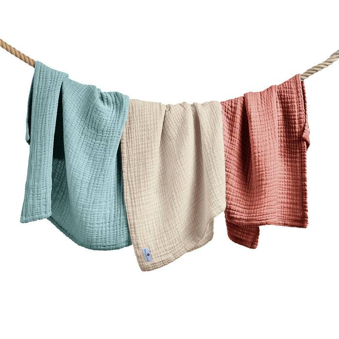 Nordic Coast Company Musselin Decke Kupfer Rot Flash Sale