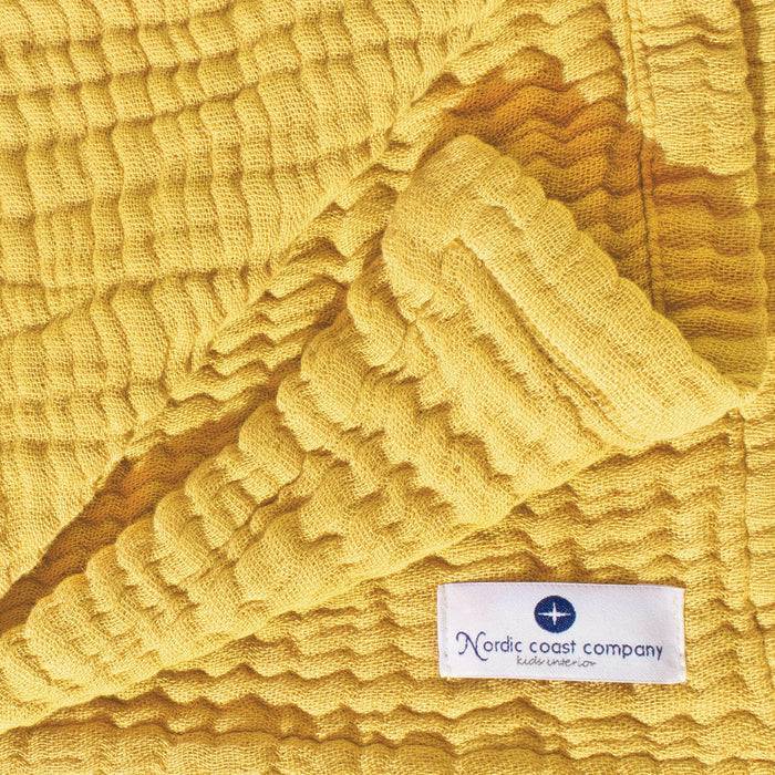Nordic Coast Company Musselin Decke Curry Gelb Saisonschlussverkauf