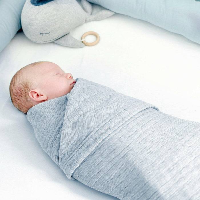 Nordic Coast Company Musselin Decke Blau Räumungsverkauf
