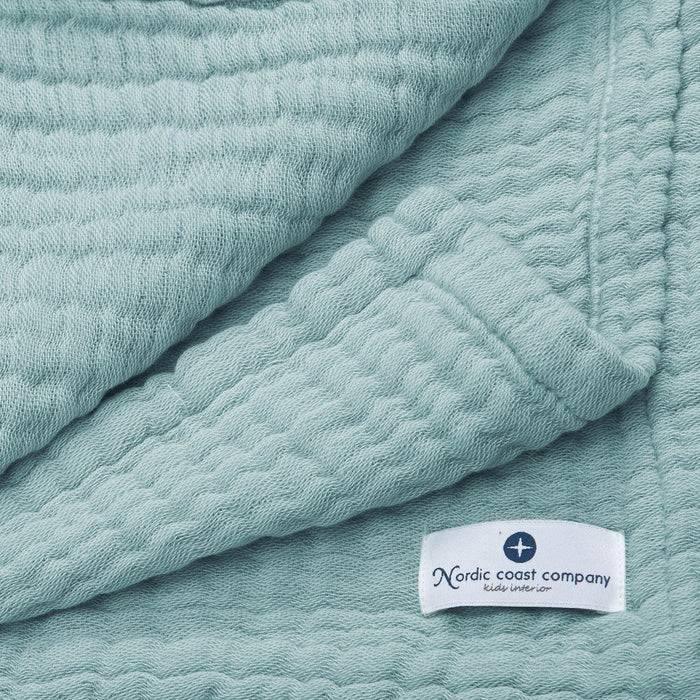 Nordic Coast Company Musselin Decke Jade Grün Tiefpreis
