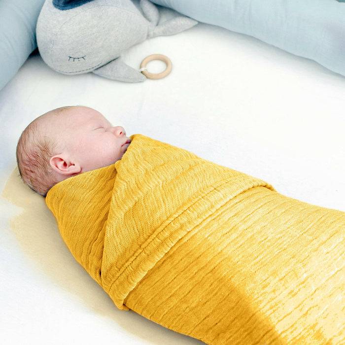 Nordic Coast Company Musselin Decke Curry Gelb Letzte 3 Tage