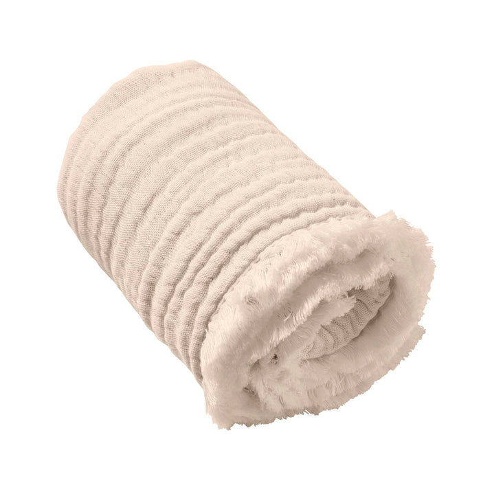Nordic Coast Company Musselin Fransendecke Puder Zeitbegrenzte Promotion