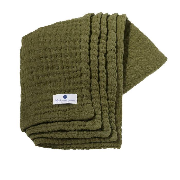 Nordic Coast Company Musselin Decke Oliv Bis zu 50% Rabatt