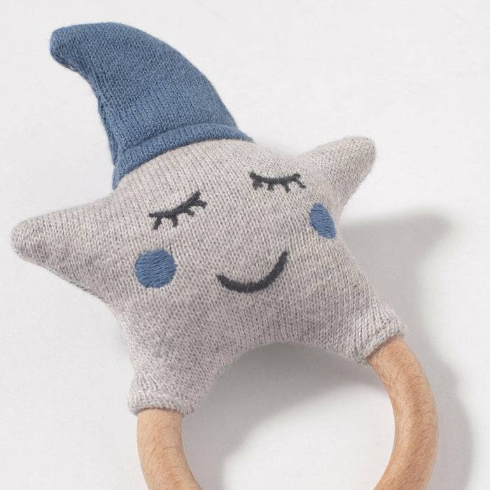 Nordic Coast Company Baby Rassel Stern Blau Super Rabatt