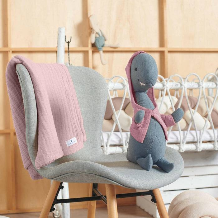 Nordic Coast Company Kuscheltier Musselin Dino Hannah Fabrikladen