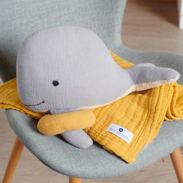 Nordic Coast Company Kuscheltier Musselin Wal Bobby Im Verkauf