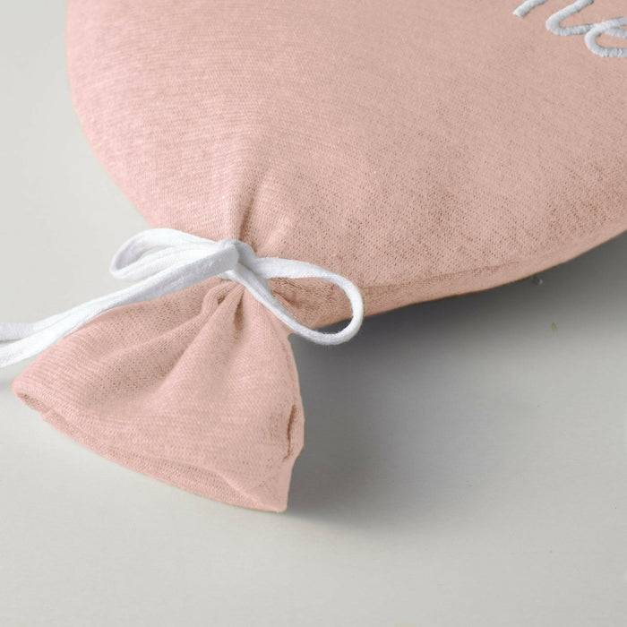 Nordic Coast Company Ballon-Kissen "Welcome Little One" Rosa Fabrikverkauf