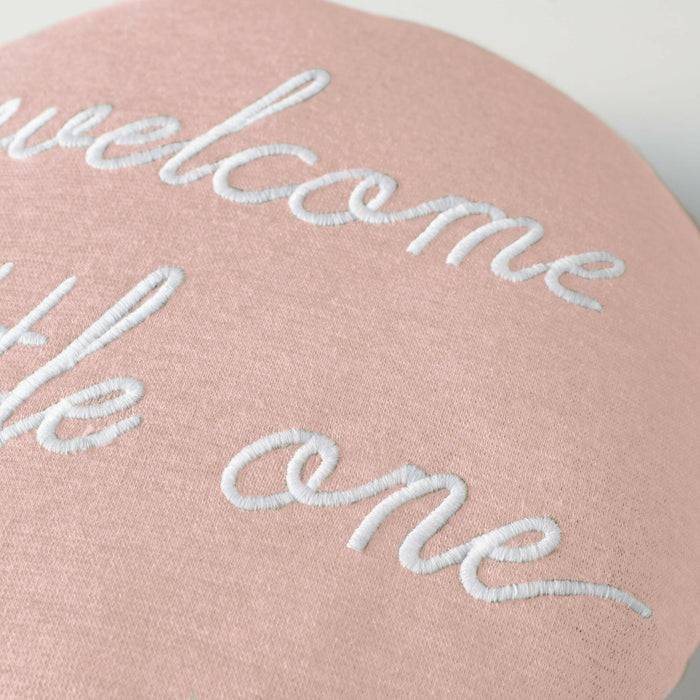 Nordic Coast Company Ballon-Kissen "Welcome Little One" Rosa Fabrikverkauf