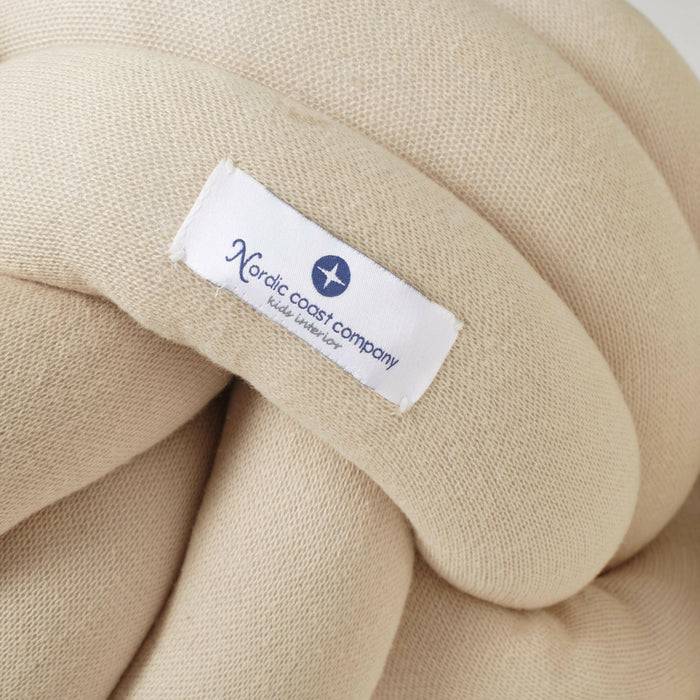 Nordic Coast Company Knotenkissen Strick Beige Sonderangebot